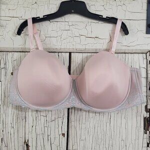 Torrid Multi Way Convertible Strap Strapless Underwire Bra 50DD Pink Blush Lace